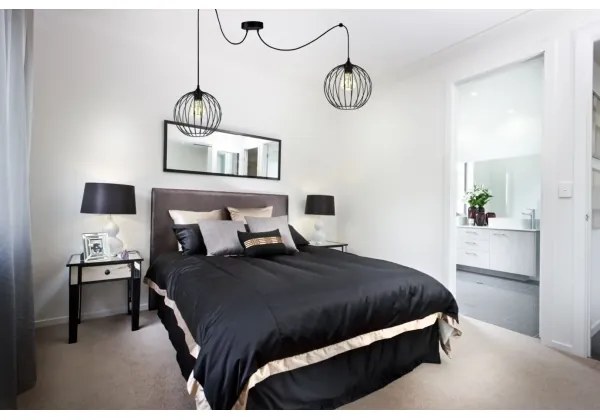 Lampadario a sospensione con filo MATT 2xE27/60W/230V ragno