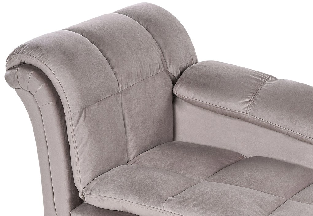 Chaise longue grigio talpa sinistra LORMONT Beliani