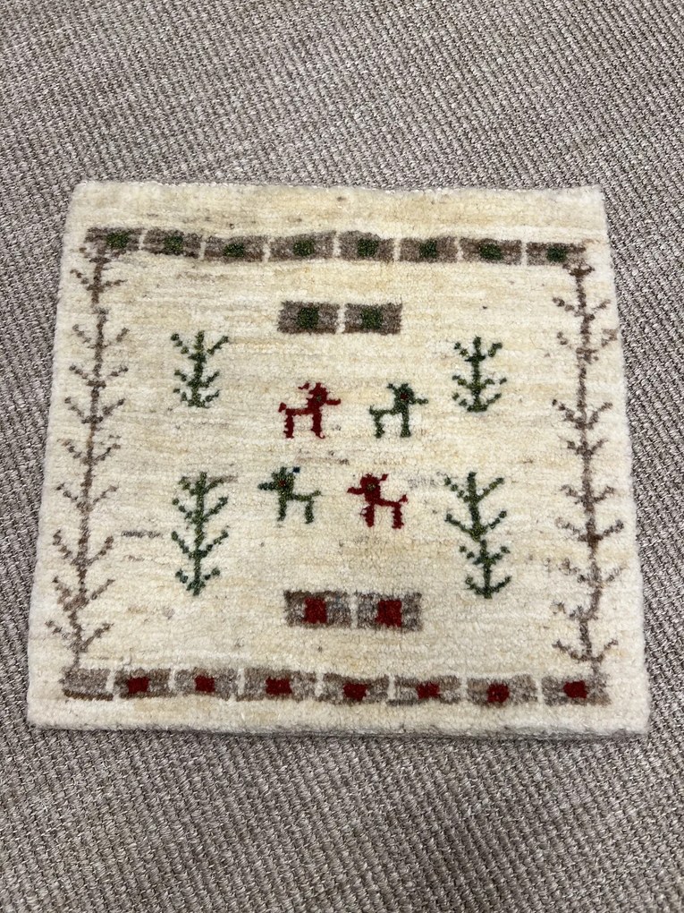 Gabbeh Tappeto persiano 40 x 40 Beige (Iran) Annodato A Mano