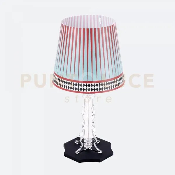 Lampada da tavolo piccola brighella 1 luce attacco e14 disegno foulard