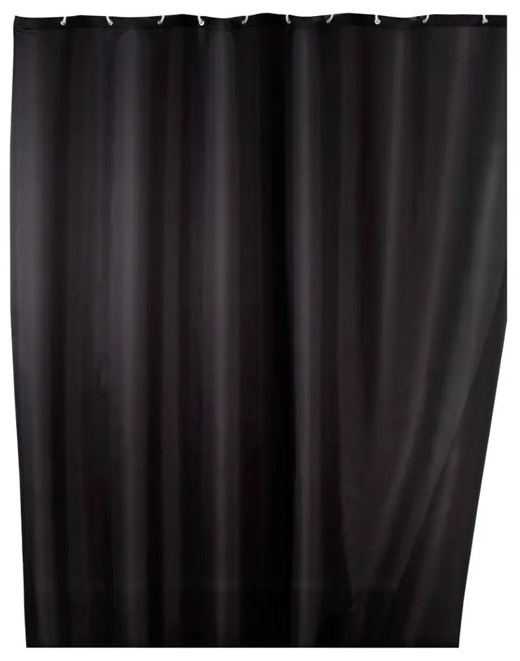 Tenda da doccia nera con finitura antimuffa , 180 x 200 cm - Wenko