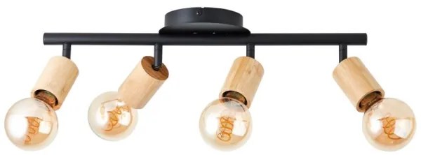 Brilliant - Faretto 4xE27/28W/230V bambù