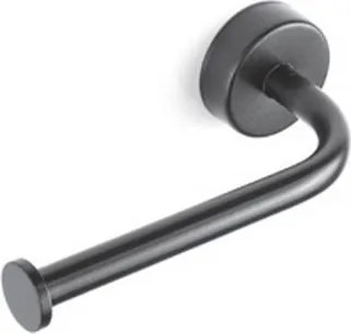 Kamalu - Portarotolo a muro in acciaio inox finitura nera opaca | Monde-N