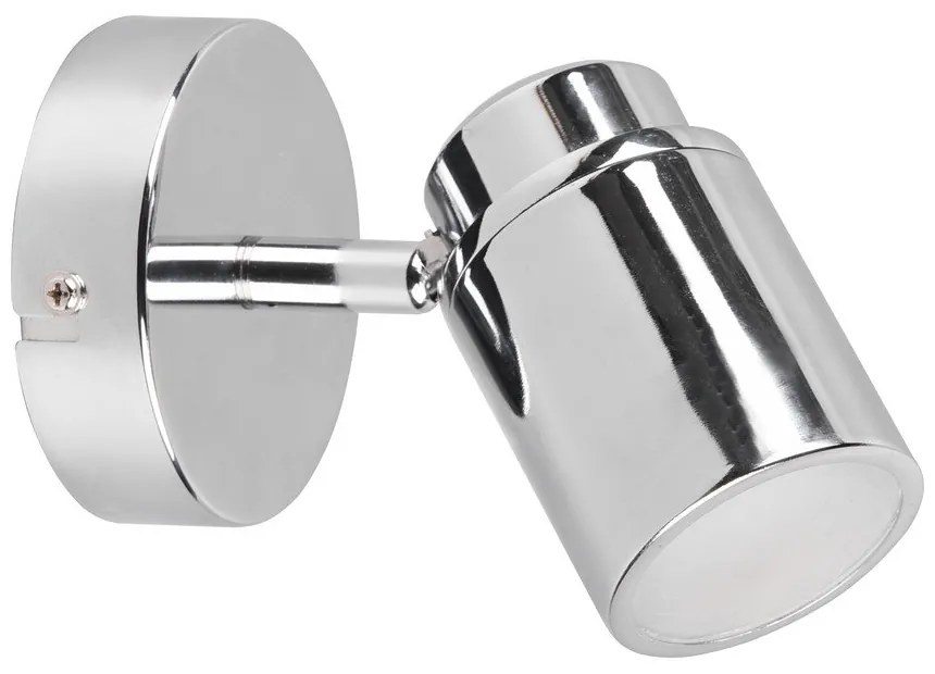 Faretto in metallo in argento lucido 10x9 cm Angelo - Trio