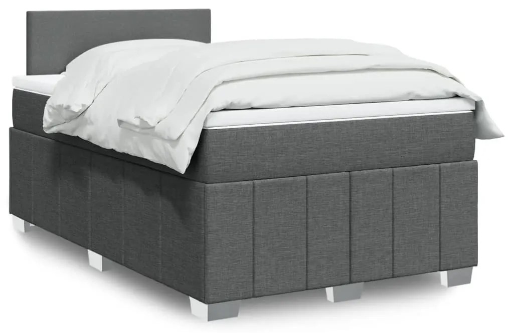 Giroletto A Molle Con Materasso Grigio Scuro 120x190cm Tessuto /