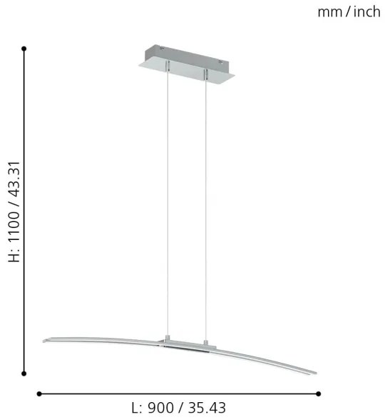 Eglo 95147 - Lampadario LED LASANA LED/30W/230V