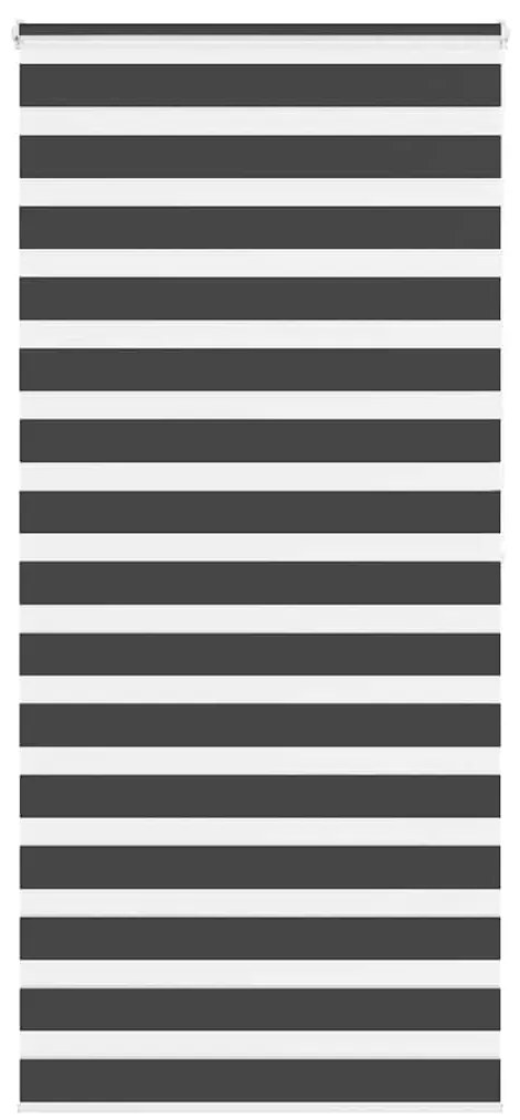 Tenda A Rullo Zebra Nero Larghezza Tessuto 100,9 Cm Poliestere /