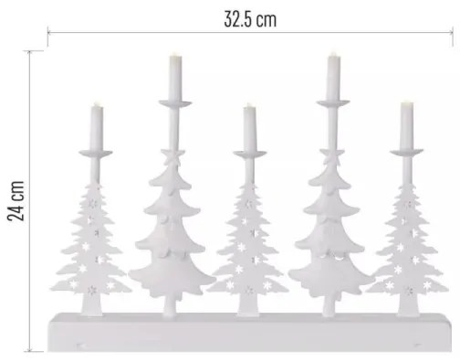 Candelabro natalizio a LED LED/2xAA bianco