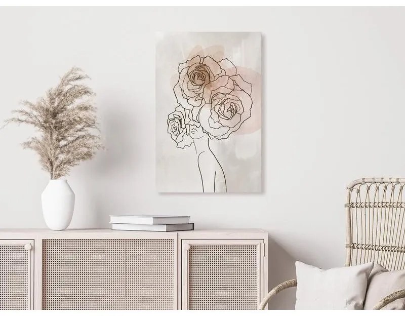 Quadro  Anna and Roses (1 Part) Vertical  Larghezza x Altezza Home decor 40x60