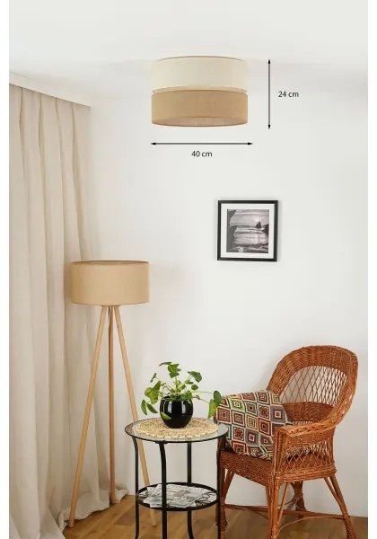 Brilagi - Lampada a soffitto ROYAL YUTE 1xE27/15W/230V Ø40 cm beige crema