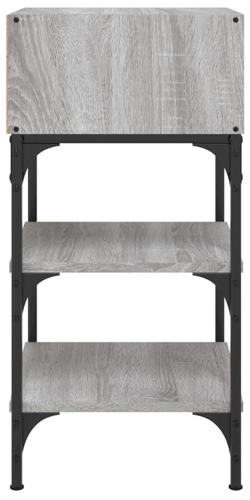 Comodini 2 pz Grigio Sonoma 35x34,5x70 cm in Legno Multistrato