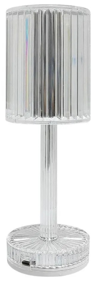 Lampada da tavolo LED ricaricabile a sfioramento SIMPLE LED/1W/5V 2400 mAh 3000-6000K trasparente