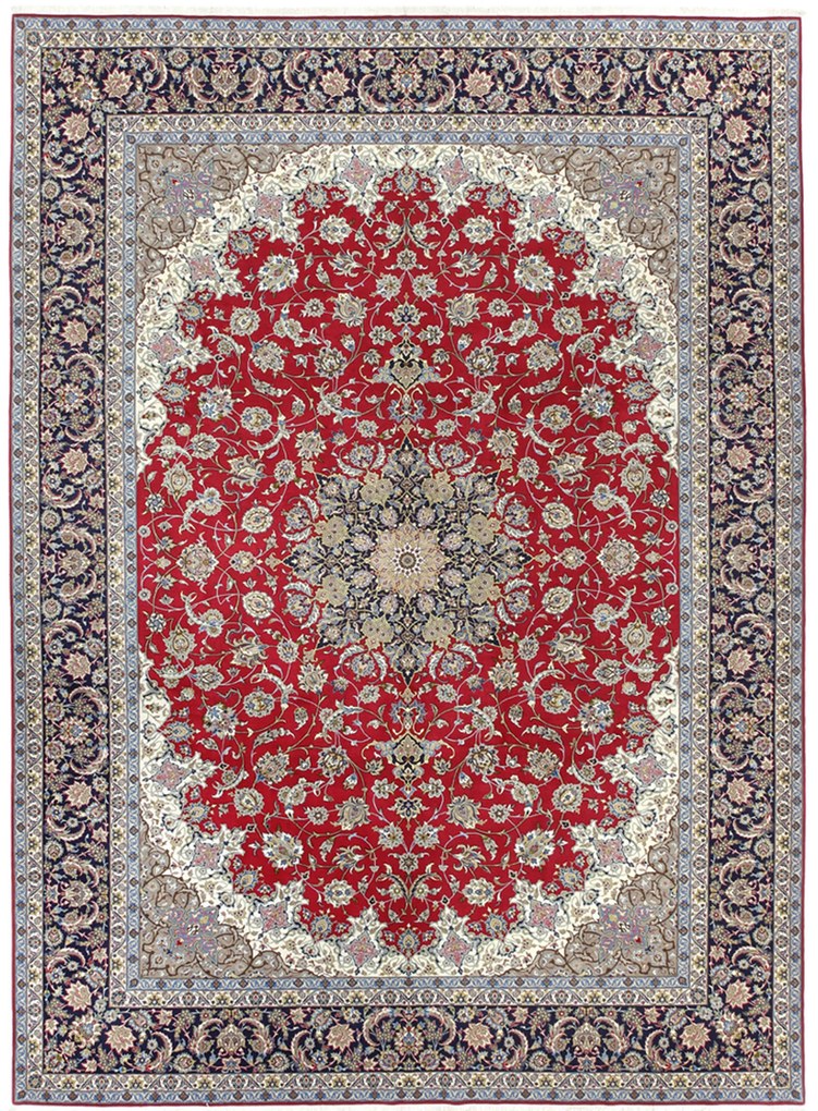 Isfahan Tappeto 420x300 (Iran) Annodato A Mano