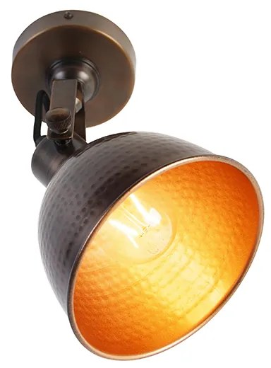 Applique da parete industriale bronzo con rame regolabile - Liko