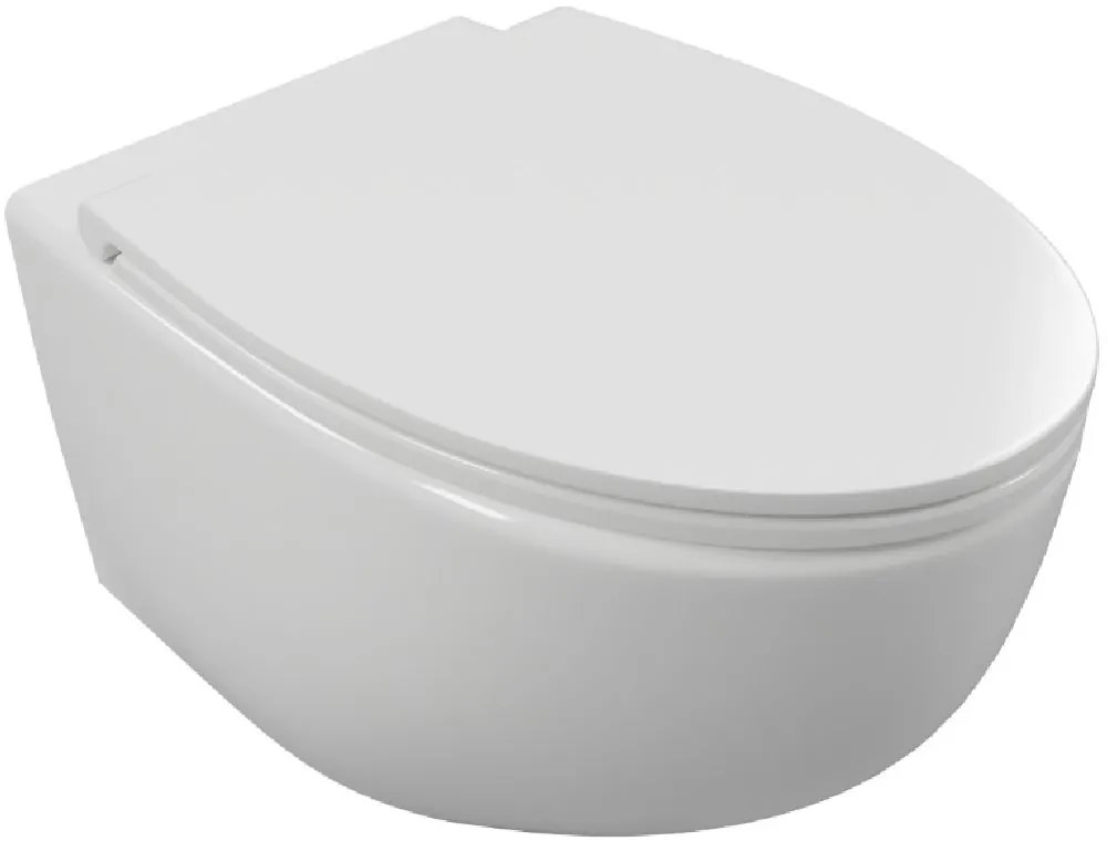 Excellent Bull vaso wc con copriwater a discesa lenta sospeso senza brida bianco lucida CESD.WCGLLSV.K.WH