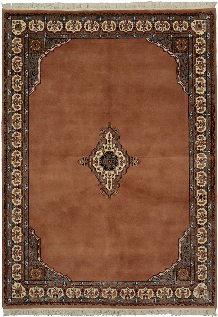 Kerman Tappeto 170x230 Marrone (Indian) Annodato A Mano