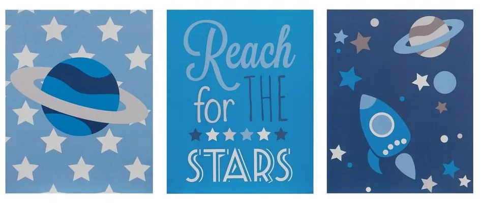 Quadri per bambini in set da 3 16x20 cm Reach for the Stars - Premier Housewares
