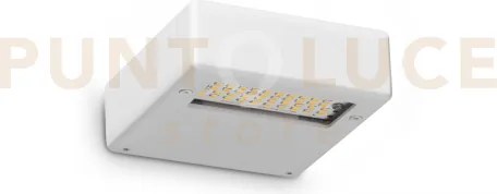 Tab applique a parete in allumnio led 3000k 24w  3050 lm bianco