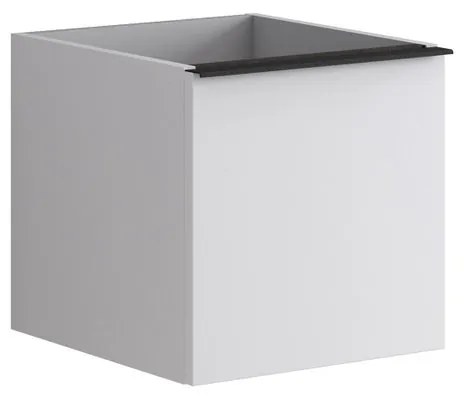 Mobile da bagno sotto lavabo Pixel plain bianco laccato L 40 x H 40 x P 45.5 cm 2 cassetti, lavabo non incluso