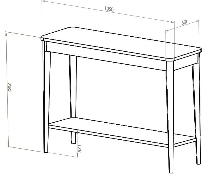 Tavolo consolle nero 35x85 cm – Ragaba