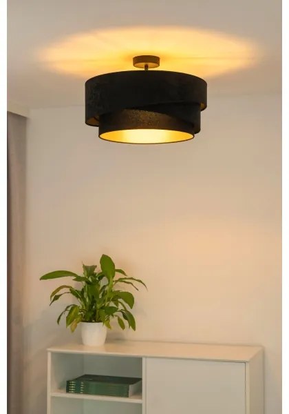 Duolla - Lampadario a plafone KOBO 1xE27/15W/230V diametro 45 cm nero