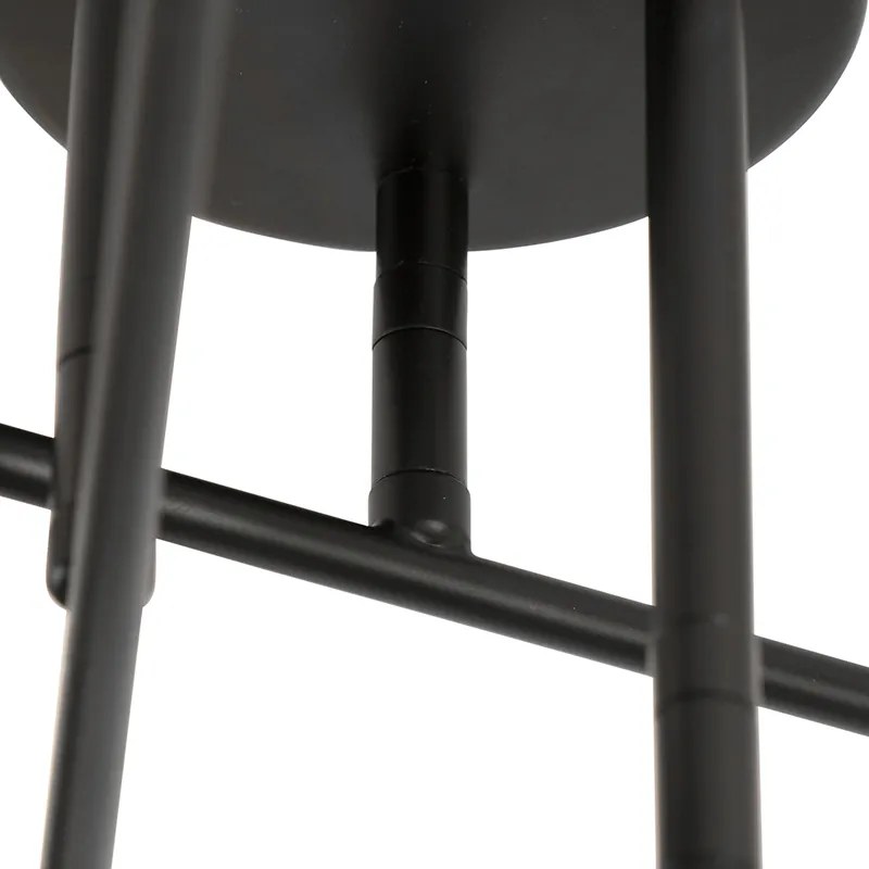 Lampada da soffitto intelligente nera con oro 6 luci incl. Wifi G95 - Sydney