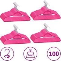 Set Appendiabiti 100 pz Antiscivolo Rosa in Velluto 289925