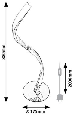 Rabalux 74211 - Lampada da tavolo LED AZULA LED/3W/230V 4000K cromo