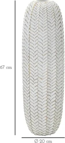 Vaso Resina Leaf Cm Ø 20X67