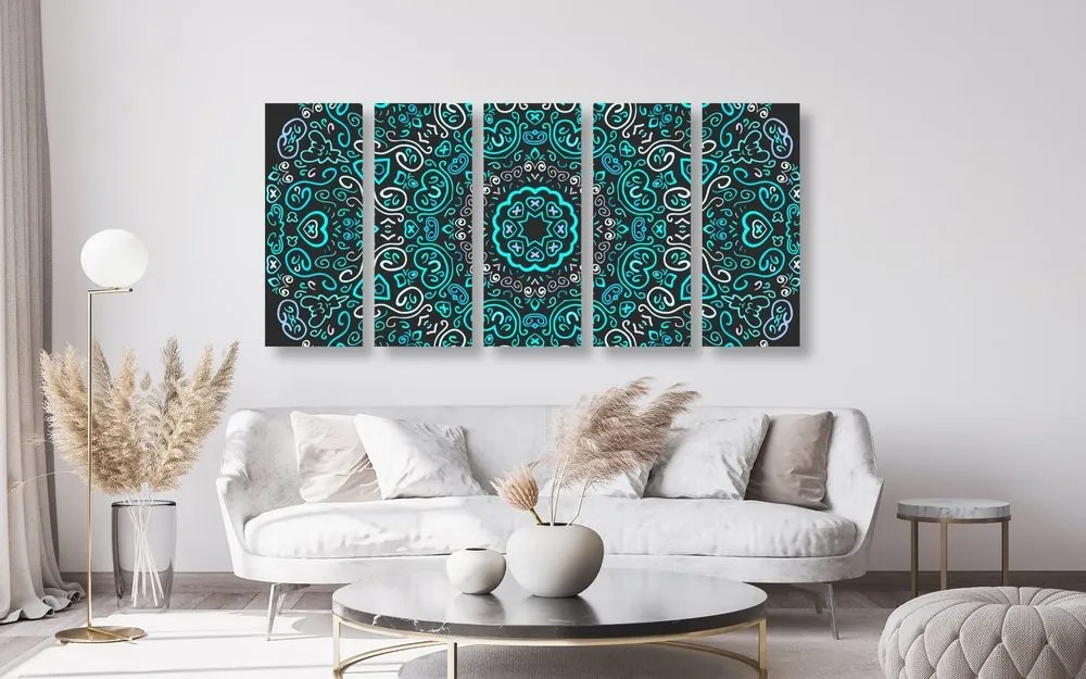 Quadri 5 pezzi – Mandala dell'amore