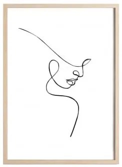Poster decorativo (50x70 cm) Vrye Piatto B & Legno Naturale - Sklum