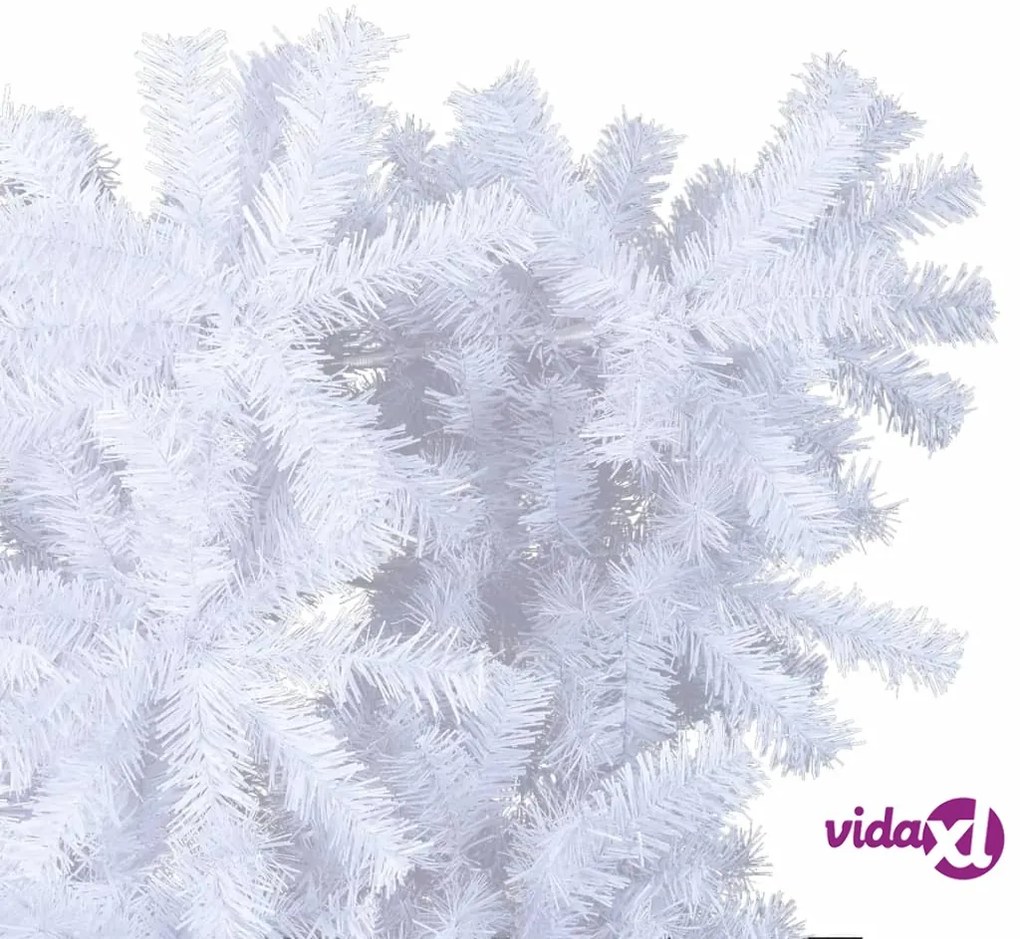 vidaXL Albero di Natale Artificiale Capovolto con Base Bianco 180 cm