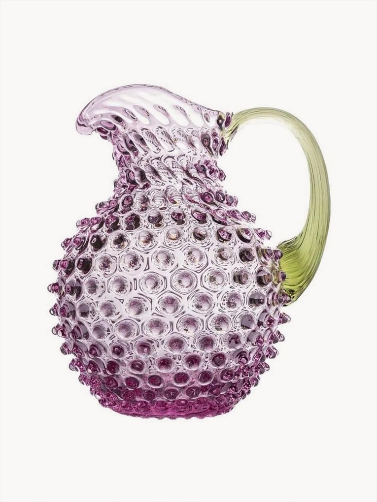 Brocca in vetro soffiato Paris Hobnail