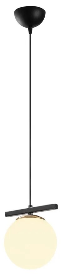 Lampadario bianco/nero con paralume in vetro ø 15 cm Üzüm – Opviq lights