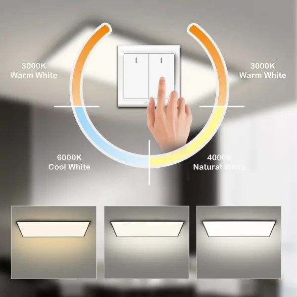 Brilagi - Plafoniera LED SLIMFRAME 80W/230V 120x60 cm 3000/4000/6000K nera