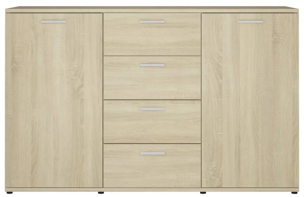 Credenza Rovere Sonoma 120x35,5x75 cm in Legno Multistrato