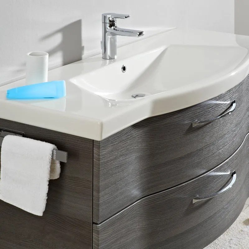 Mobile da bagno sospeso sotto lavabo L 115 x H 49 x P 55 cm rovere, 2 cassetti PELIPAL Solitaire
