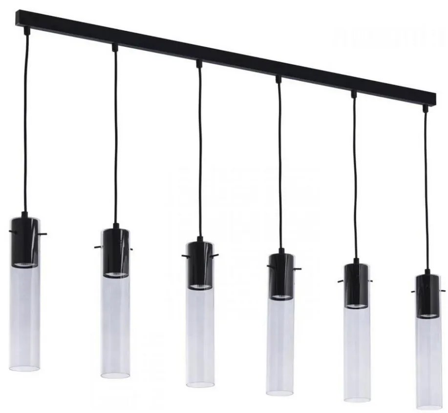 Lampadario su corda LOOK GRAPHITE 6xGU10/10W/230V