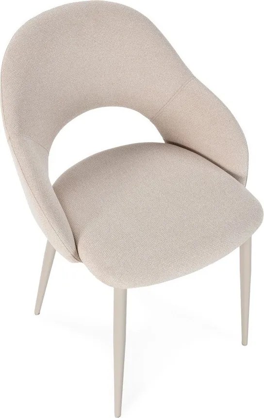 Sedie da pranzo in set beige in imbottito 2 pz Lia – Marckeric