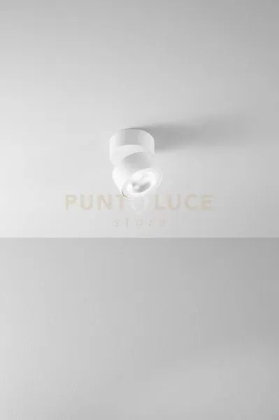 Faretto-applique in metallo verniciato bianco camera led 15w cct 30...