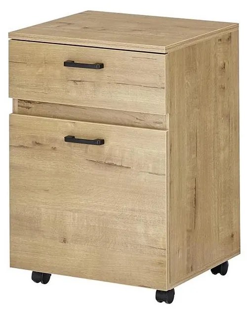 Cassettiera mobile per ufficio MIRANE, rovere