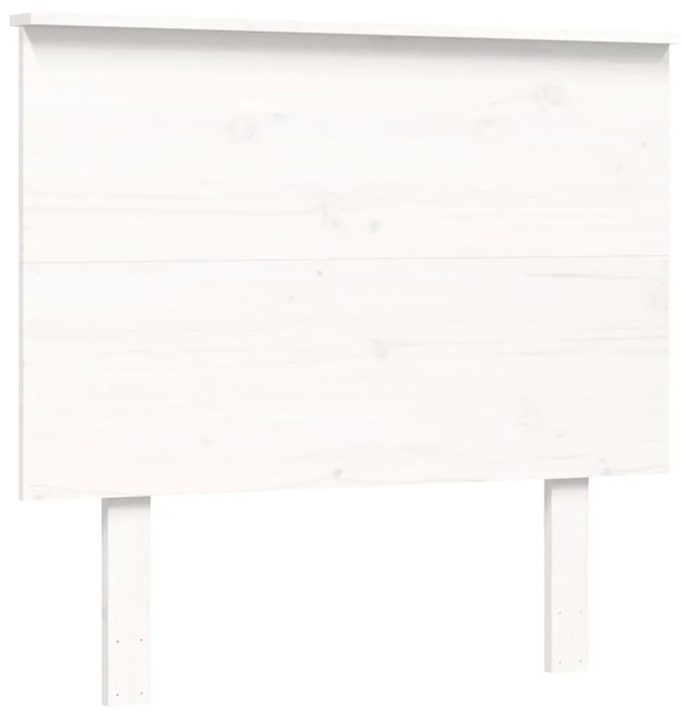 Giroletto con Testiera Bianco Small Single Legno Massello