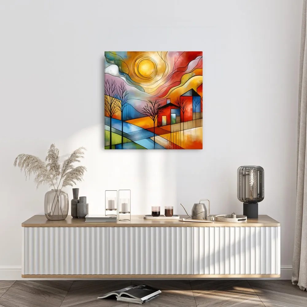 Quadro su tela – Strada nei colori