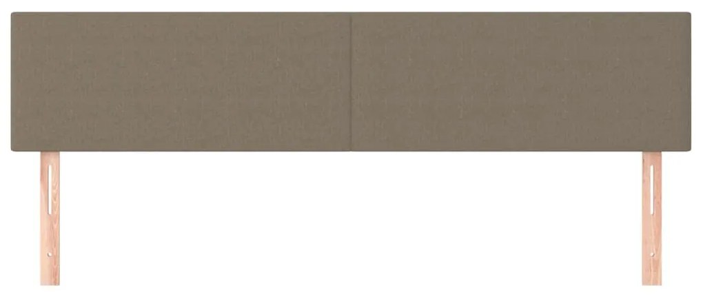 Testiera 2 pz tortora 100x5x78/88 cm in tessuto