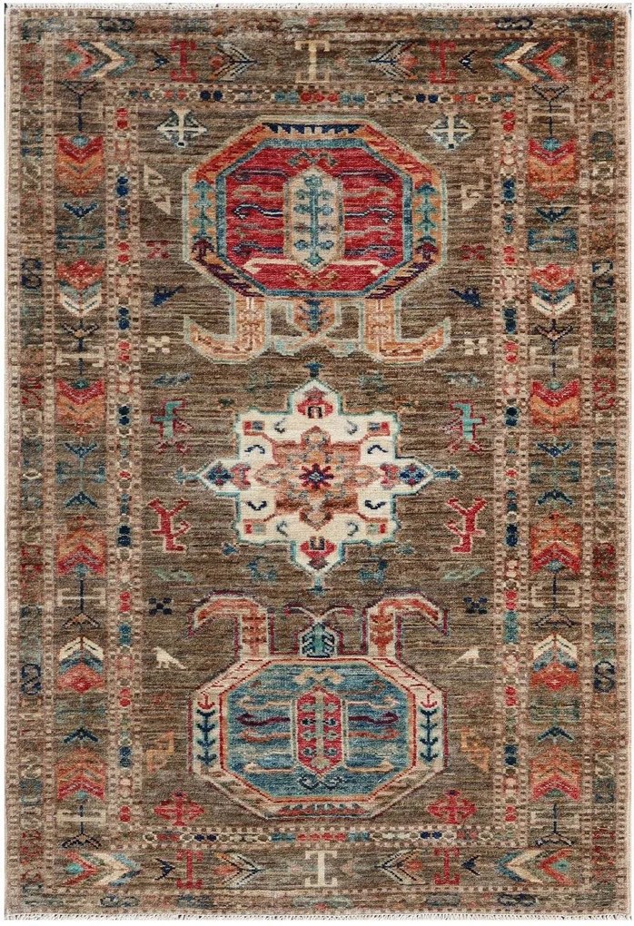Kazak Tappeto orientale 80x120 (Pakistan) Annodato A Mano