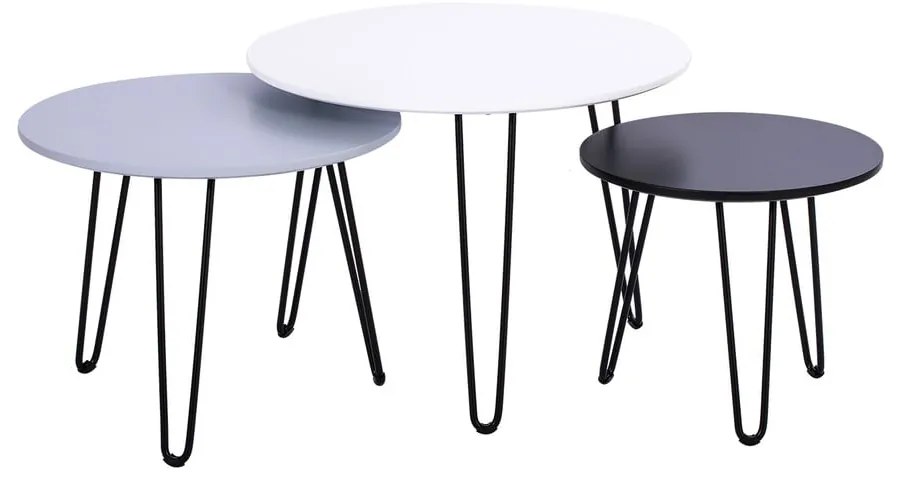 Set di 3 tavoli contenitori Bianco Fabio - Bonami Selection