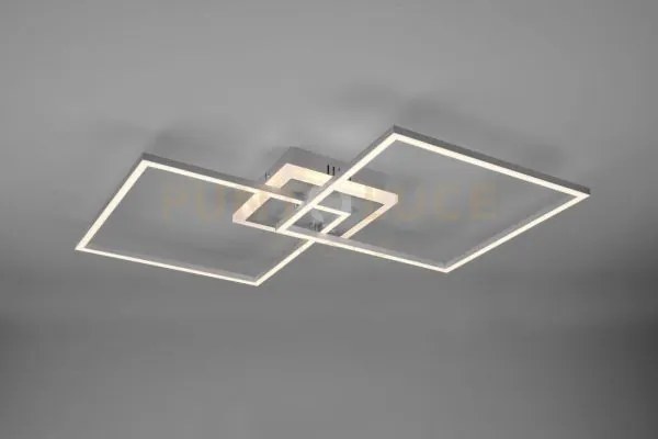 Arribo plafoniera led 35,5w  3850lm, 3000k doppio quadrato allumini...