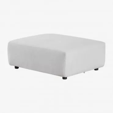 Pouf (105x85 Cm) Per Divano Componibile Bruna Tessuto Grigio Ghiaccio - Sklum