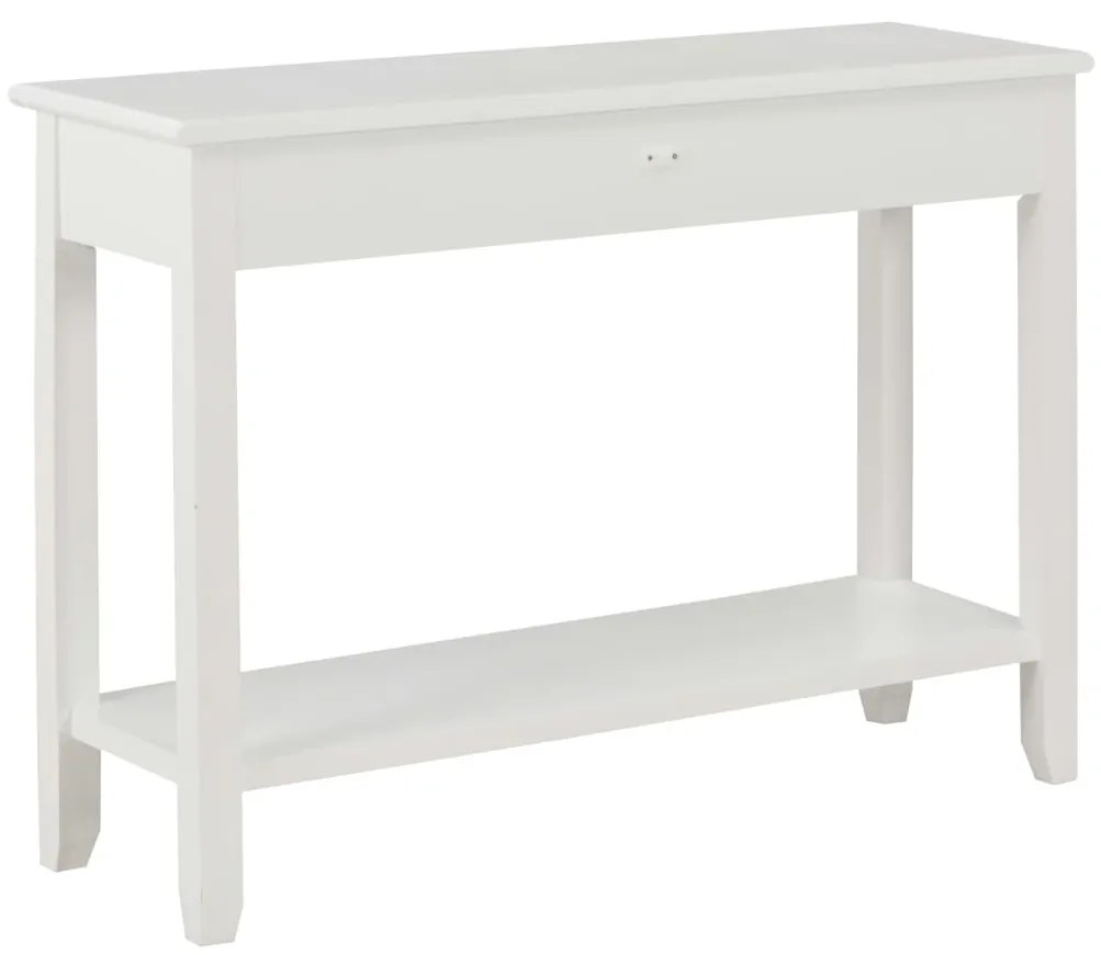 Tavolo consolle bianco 110x35x80 cm in legno