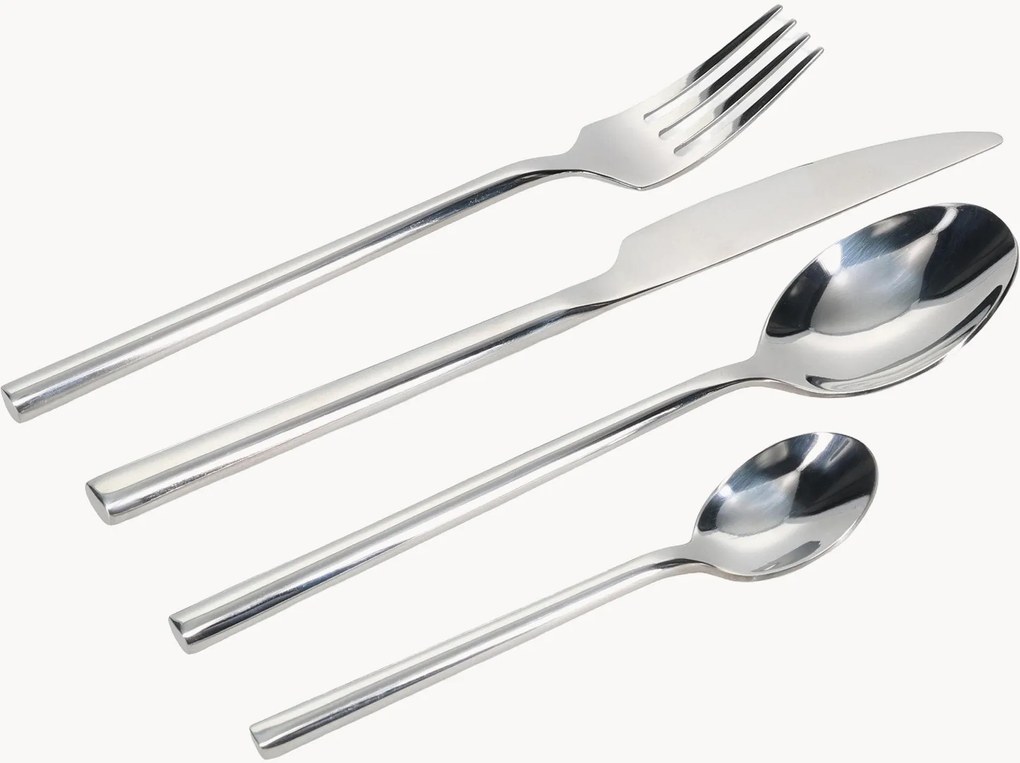 Set di 24 posate lucide in acciaio inossidabile Sane, 6 persone